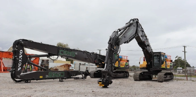 Large Volvo excavators suited to Groeneveld Twin automatic greasing systems